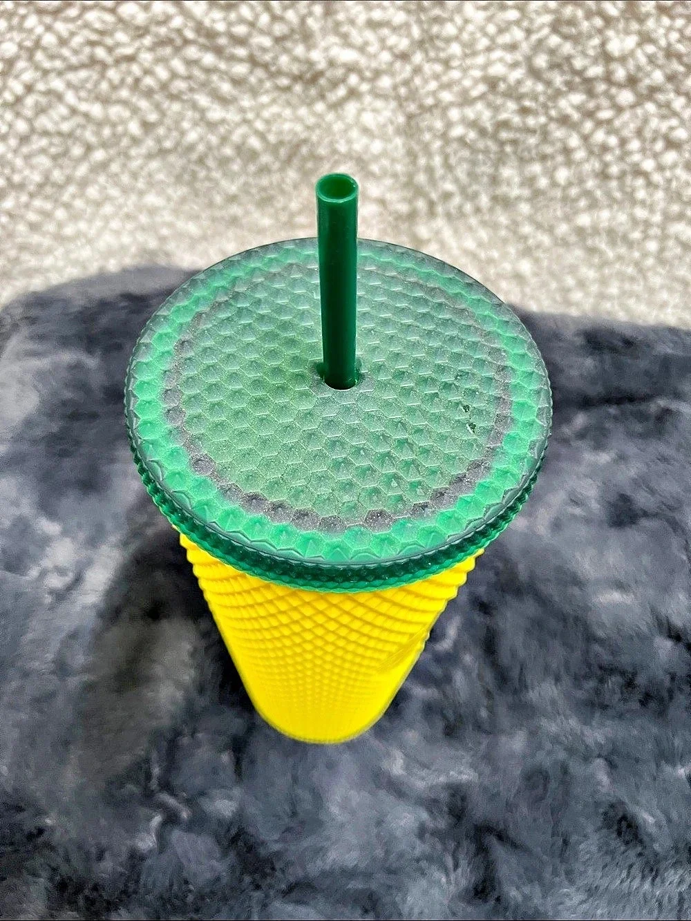 Starbucks Hawaii Exclusive 24 oz Studded Tumbler Yellow & Green NWT